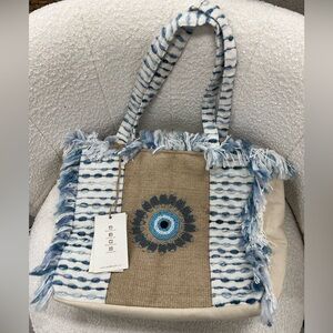 Antik Kraft Beaded Boho Evil Eye Tote